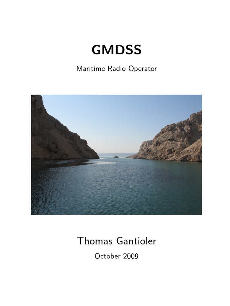 GMDSS Gantioler 2009 10 | PDF | Radio | Water Transport