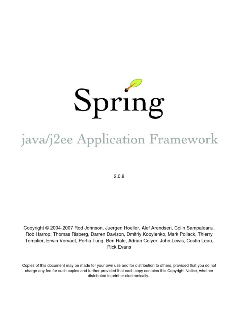 Spring Reference Pdf