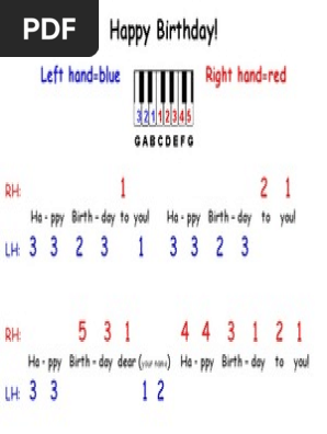 xylophone chords happy birthday