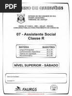 Prova Assistente Social Classe r 80q