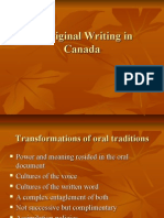 Aboriginal Writing in Canada