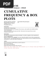 GCSE Maths - Exam Topics - Grade B - Questions - Cumulative Frequency and Box Plots.