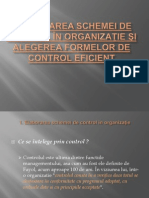 Elaborarea Schemei de Control În Organizaţie Şi Alegerea