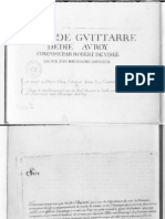 Robert de Visee Livre de Guittarre 1682