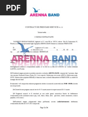 Draft Contract Arenna Band 31 August