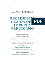 HANS J. EYSENCK Decadencia y Caide Del Imperio Freudiano