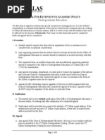 Appeal for Exception to Academic Policy Jan 2011