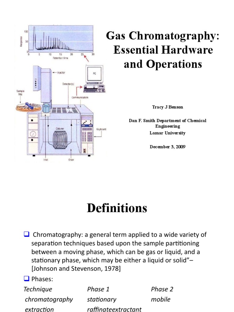 Gas Chromatography Lecture PDF Gas Chromatography Chromatography