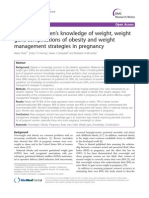 Pregnant Women’s Knowledge of Weight, Weight Gain, Complications of Obesity and Weight Management Strategies in Pregnancy