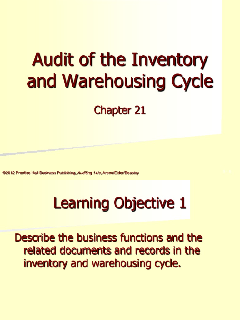 Materi Lab 6 Audit of The Inventory and Warehousing Cycle PDF