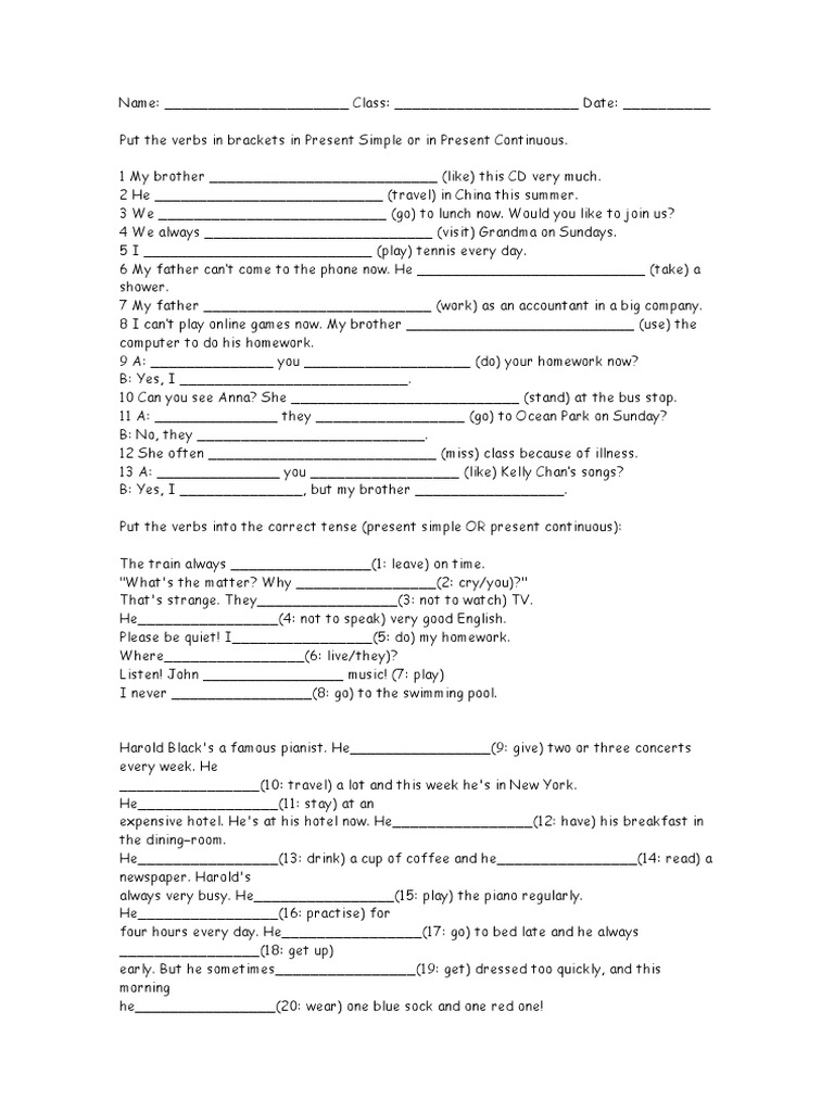 Put the Verbs Into the Correct Tense | Convenience Food | Foods