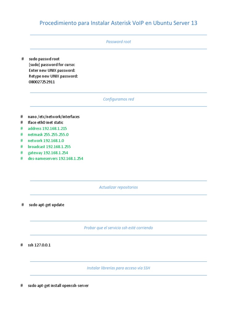 Instalación de Asterisk VoIP en Ubuntu 13 | PDF | Arquitectura de ...