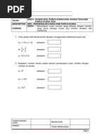 Matematik Tingkatan 2 Bab 3: Ungkapan Algebra II