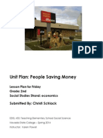 Unit Plan: People Saving Money: Submitted By: Christi Schlack