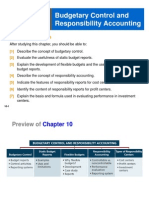 CH 5 Budgetary Control & Responsibility Accounting