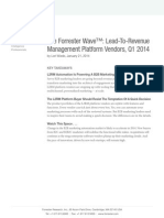 The Forrester Wave Lead To Revenue Management Platform Vendors Q1 2014