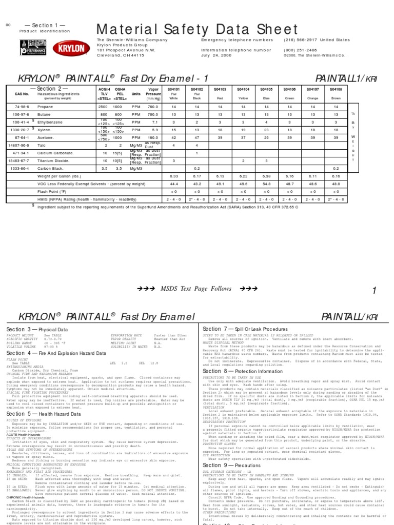 Krylon All Fast Dry Enamel Paint PDF Hypothermia Personal