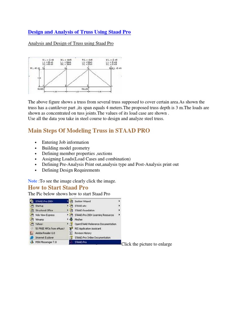 Truss Design Guide Using STAAD Pro | PDF | Truss | Areas Of Computer ...