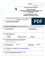 Borang Permohonan FRGS Single Disciplinary Project