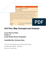 Unit Plan: Map Concepts and Analysis: Submitted By: Zachary Haro