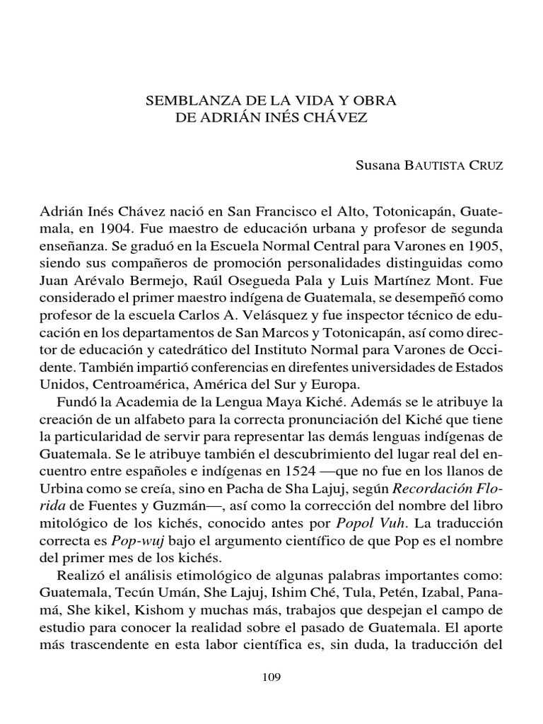 Adrián Inés Chávez | PDF | Guatemala | Centroamérica