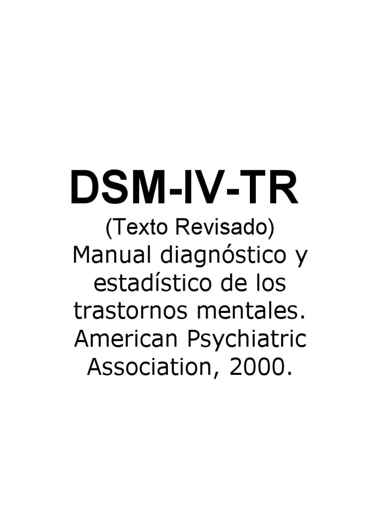 DSM Iv TR | PDF | Discapacidad intelectual | Trastorno mental