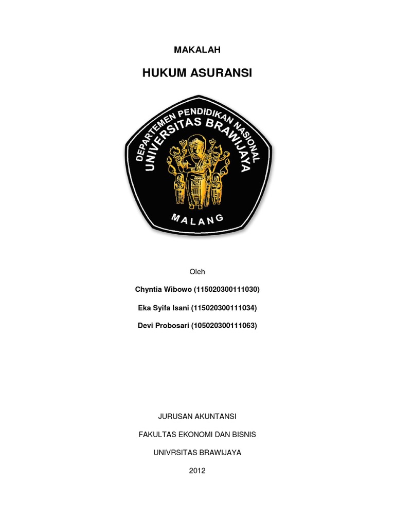 Makalah Hukum Asuransi