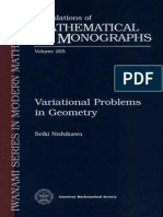 [Seiki Nishikawa] Variational Problems in Geometry(Mathdoi.com)