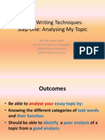 Analyzing Essay Topics