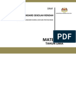 Dokumen Standard Kurikulum Dan Pentaksiran Matematik SK Tahun 5