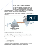 O Level Physics Notes (Dispersion of Light)