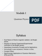 Quantum Physics Module I Syllabus