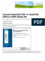 Convert AutoCAD DXF or AutoCAD DWG To ESRI Shape File