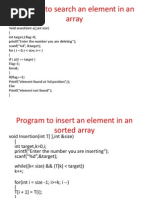 Program To Search An Element in An Array