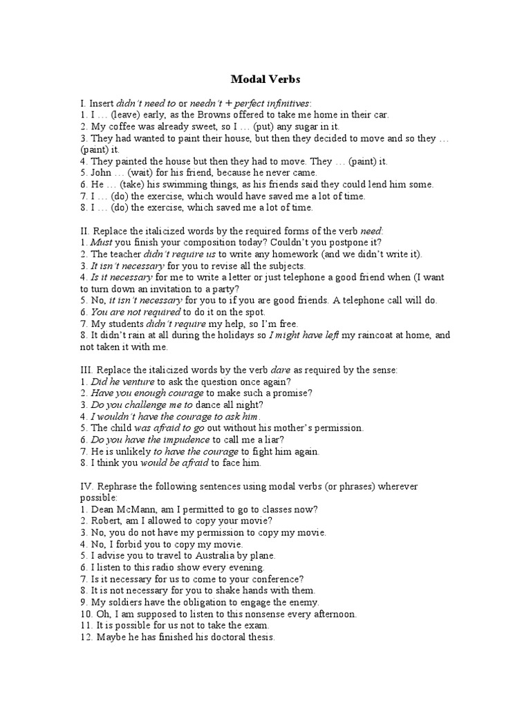 Modal Verbs 2 | Grammatical Conjugation | Morphology