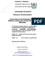 Representante Nacional Por El Departamento de Río Negro: Lacalle - Larrañaga