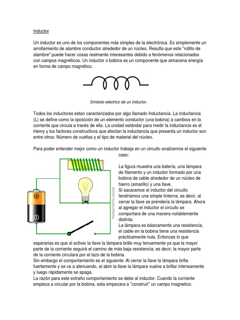 Inductor PDF Inductor Inductancia