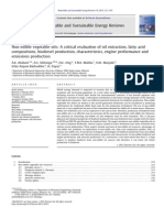 Non-edible Vegetable Oils a Critical Evaluation of Oil Extraction, Fatty Acid