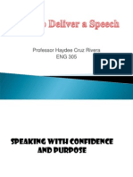 How To Deliver A Speech Eng 331