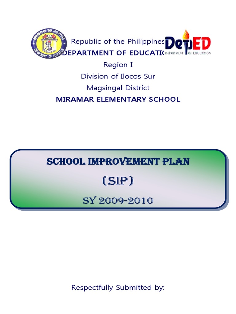 Miramar Elementary School SIP 2025-2028 | PDF | Teachers | Curriculum