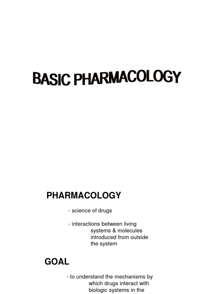 Basic Principles of Pharmacology | PDF | Receptor (Biochemistry ...