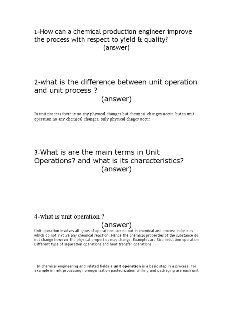 Interview Question PDF Distillation Pressure