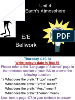 4 bellwork - earths atmosphere