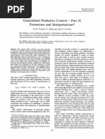 Generalized Predictive Control Part II.
Extensions and Interpretations