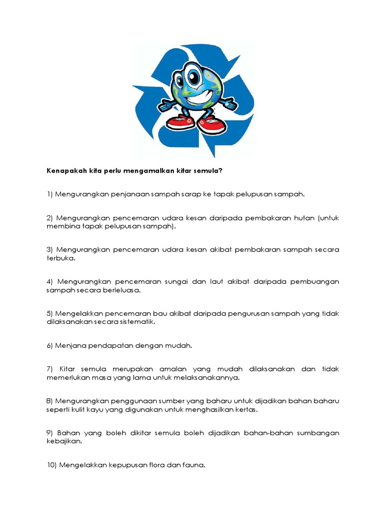 Kenapakah Kita Perlu Mengamalkan Kitar Semula  PDF
