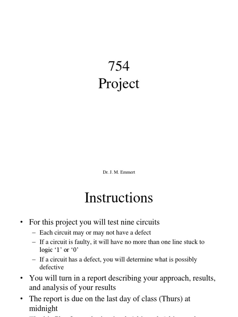 754 Project: Dr. J. M. Emmert | PDF | Electronics | Telecommunications