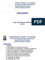 Gravimetria: Métodos de Análise Química por Determinação de Massa