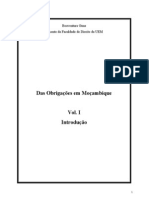 Das Obrigações em Moçambique, Vol. I - Introdução