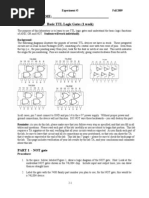 NAME: - EXPERIMENT 3: Basic TTL Logic Gates (1 Week)