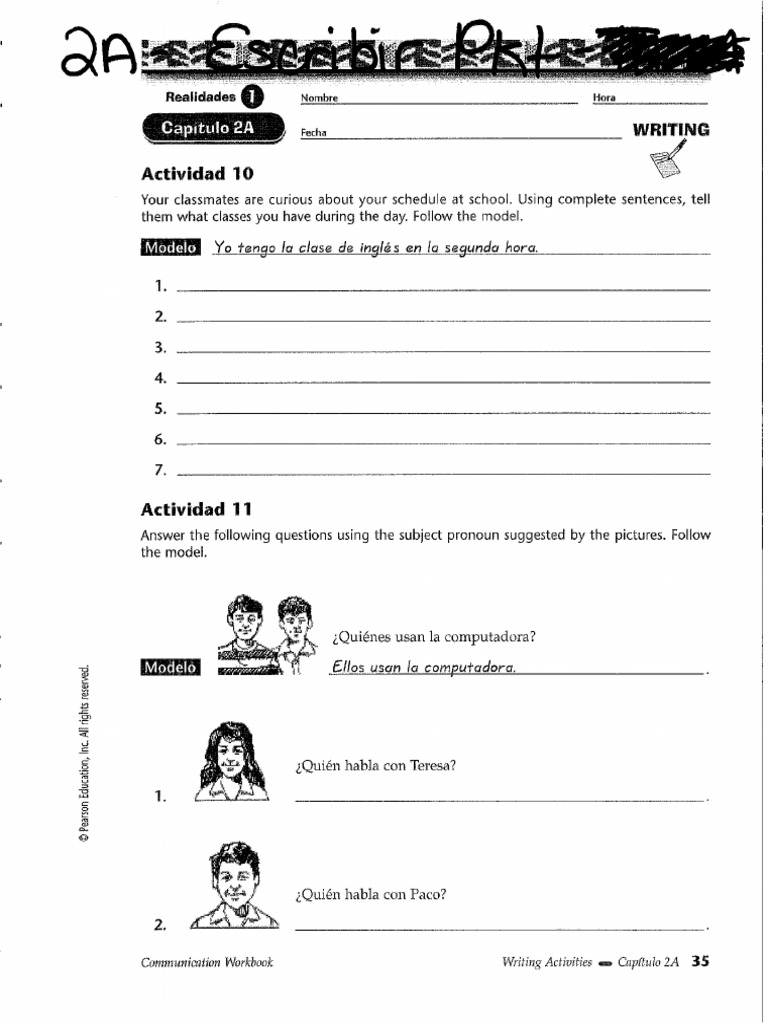 Scanned Writing Packet